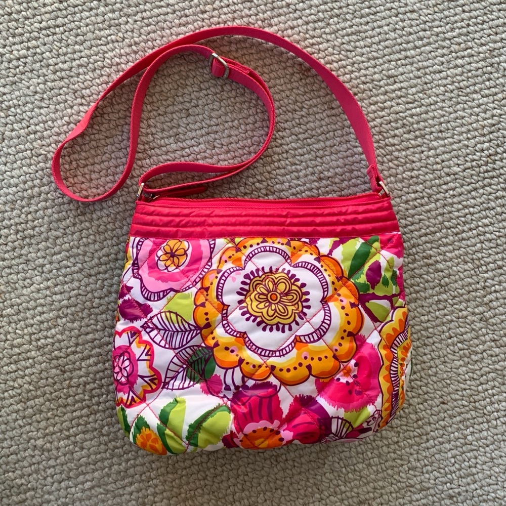 Vera Bradley Puffy Crossbody in Clementine